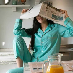 Best X Schostal Unisex Pyjama - Turquoise & Orange For Men