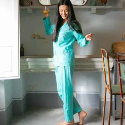 Best X Schostal Unisex Pyjama - Turquoise & Orange For Men