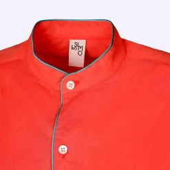 Best X Schostal Unisex Nightshirt - Orange & Turquoise For Men