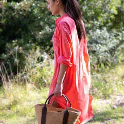 Best X Schostal Unisex Nightshirt - Orange & Turquoise For Men