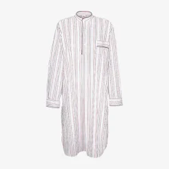 Discount X Schostal Unisex Nightshirt - White & Multicoloured Stripes For Men