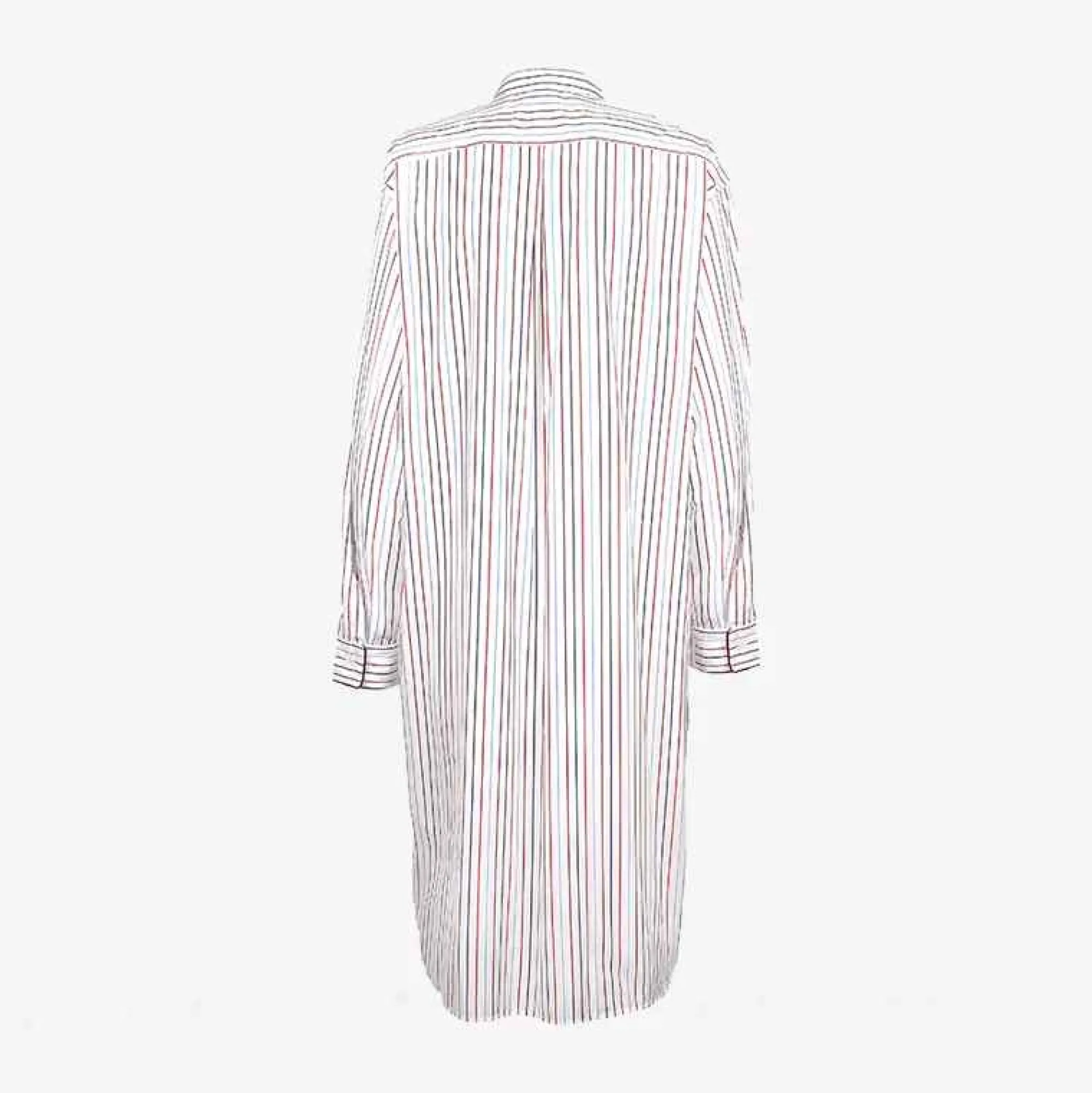 For Men-ISSIMO X Schostal Unisex Nightshirt - White & Multicoloured Stripes