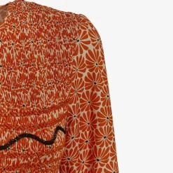 New Lea Orange Daisies Dress Dresses