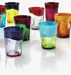 Discount Dandy Water Glass Sky Blue Acid Green - Made To Order Tableware