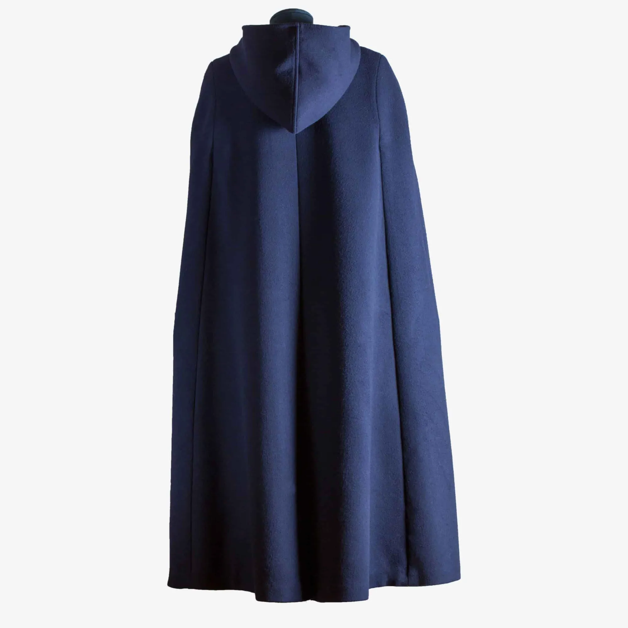 Navy Long Lenght Hooded Cape -Made To Order Outerwear