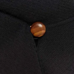 Best - Long Fringed Cape Dark Blue Outerwear