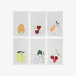 Discount Embroidered Cocktail Napkins - Set Of 6 Tableware