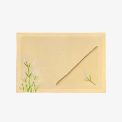 Outlet Lavender Embroidered Placemats And Napkins - Set Of 6 Tableware